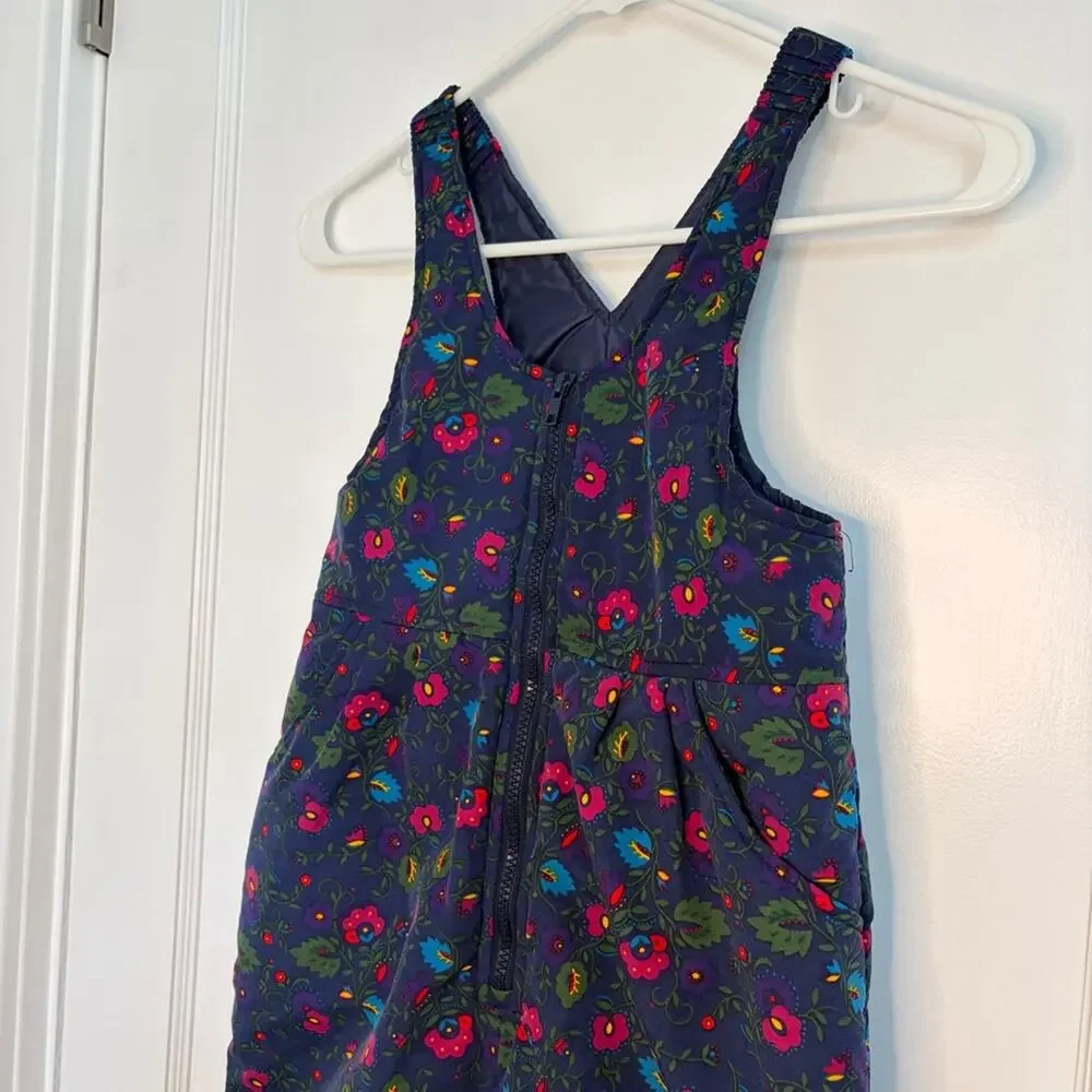 Hanna Andersson Girls Floral Snow Bib Overalls